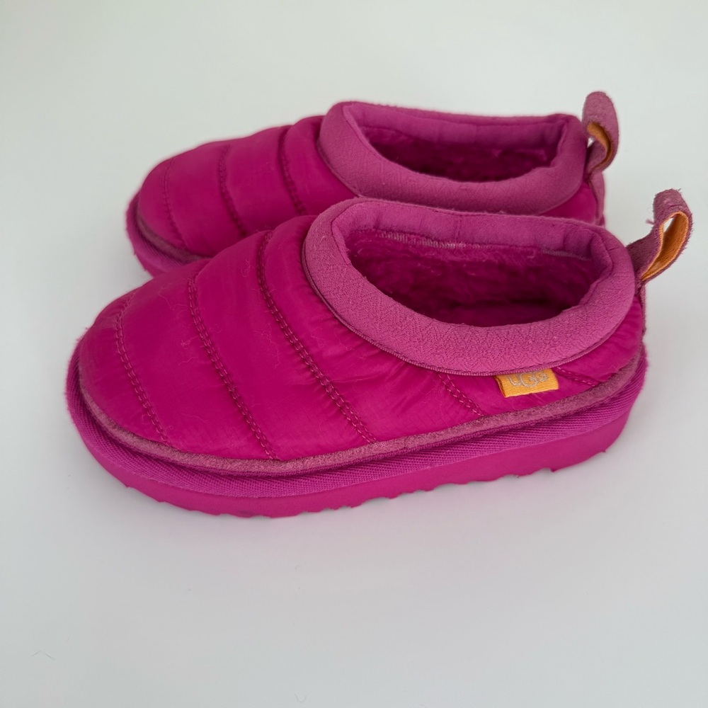 UGG Kids Tasman Slippers Rock Rose Pink Size 10 Outdoor Puff 3M - Picture 6 of 8